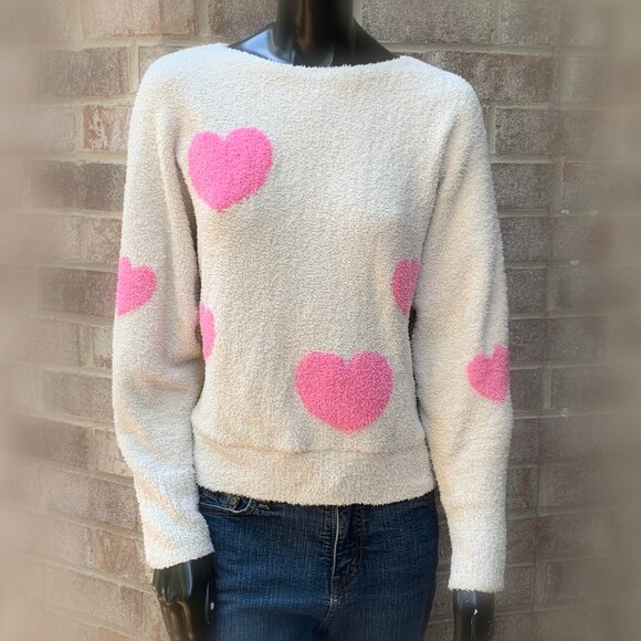 Jessica Simpson Fuzzy Dolman Sleeve Sweater Sz S - Picture 1 of 14